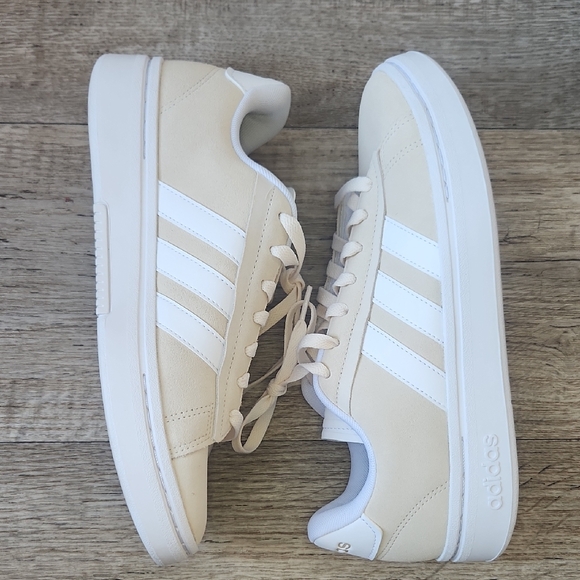 Adidas Off-White Lace-Up Sneakers - Picture 9 of 10